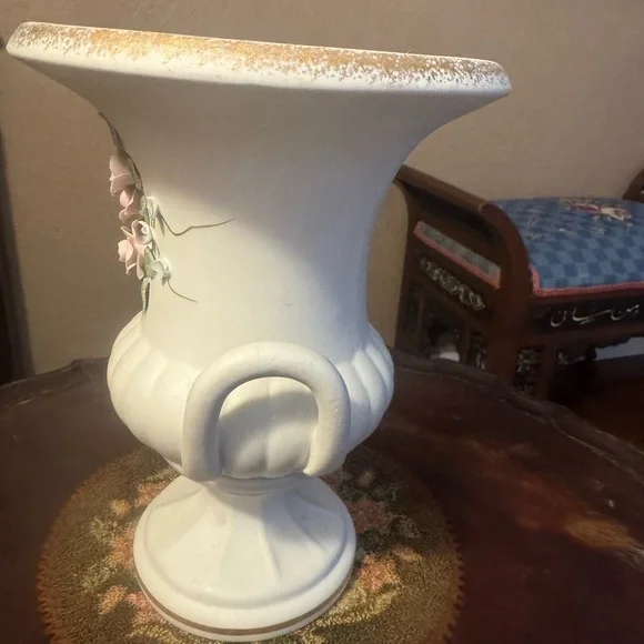 vintage Lefton China handled vase, model #1776, - Picture 4 of 10